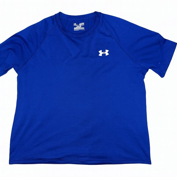 Under Armour HeatGear LG Blue Athletic Performance/Moisture Wicking- A131 - Picture 1 of 5
